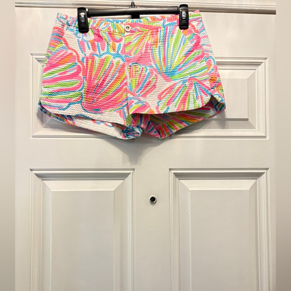 Lilly Pulitzer‎ Pink and Green Patterned Shorts 4 Preppy Ivy League Rich Girl